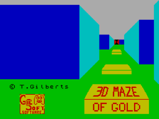3D Maze of Gold title screen for ZX Spectrum